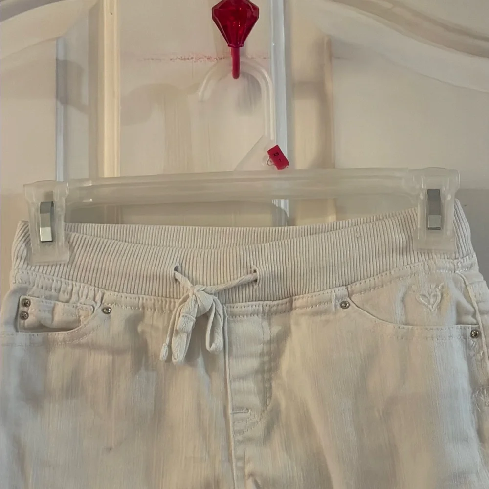 Justice Vintage Girls White Tie Casual Shorts